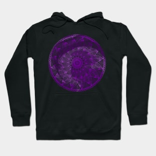 Purple Swirled Circle Mandala Hoodie